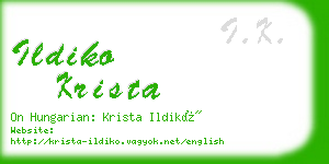 ildiko krista business card